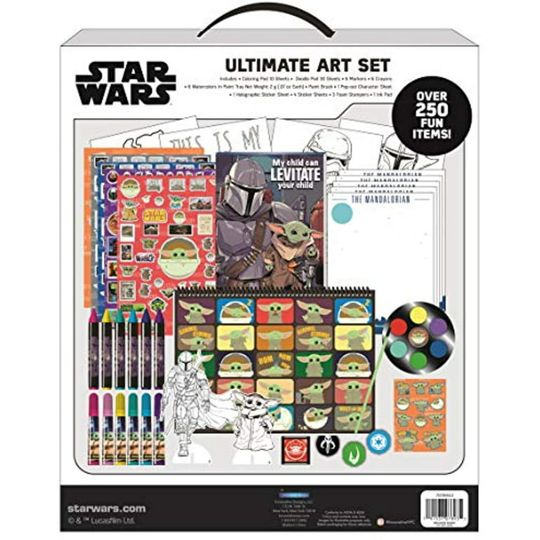 Star wars mandalorian baby yoda mega art set for kids with stickers for painting coloring