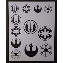 Harissa star wars rebel empire sith jedi logo seal x stencil fast reusable sturdy cut stencil sheet not paper