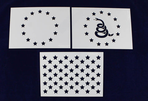 Dont tread on me gadsen flagrevolutionary war pc stencil set pai â quilting templates and more
