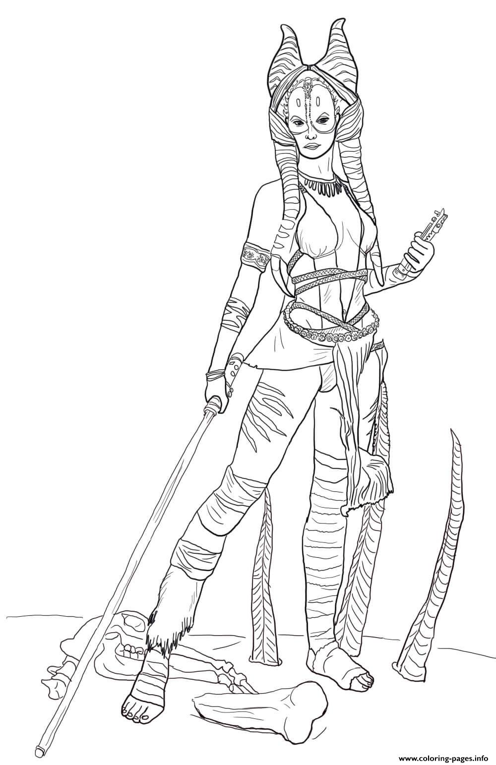 Shaak ti star wars the clone wars coloring page printable