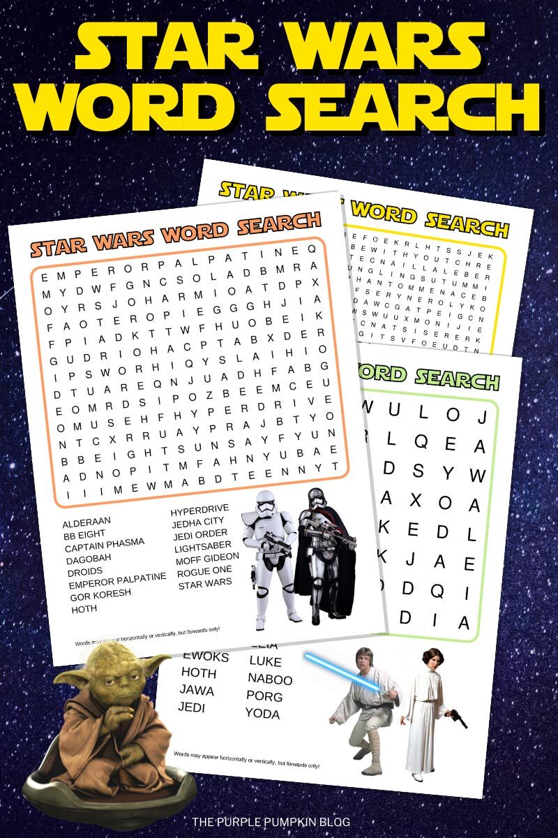 Free printable star wars word search puzzles for may the th