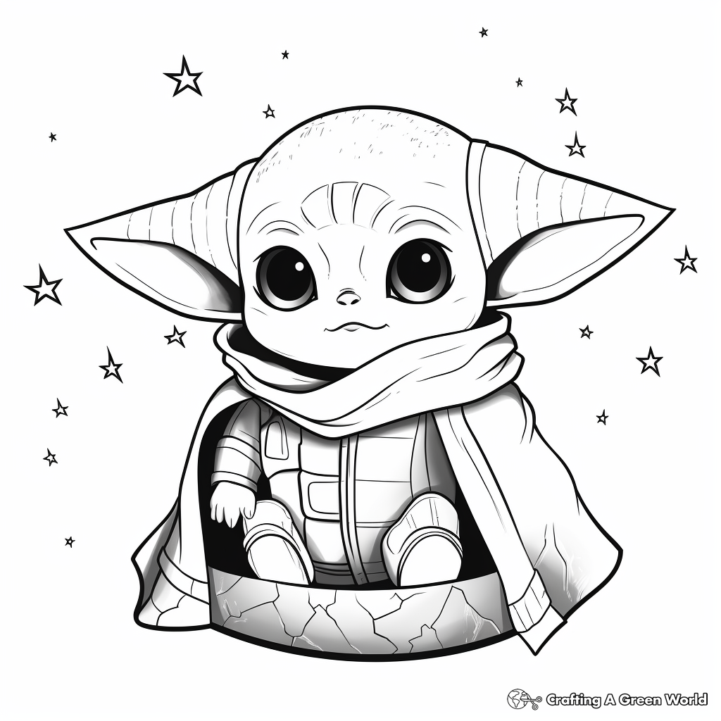 Baby yoda coloring pages