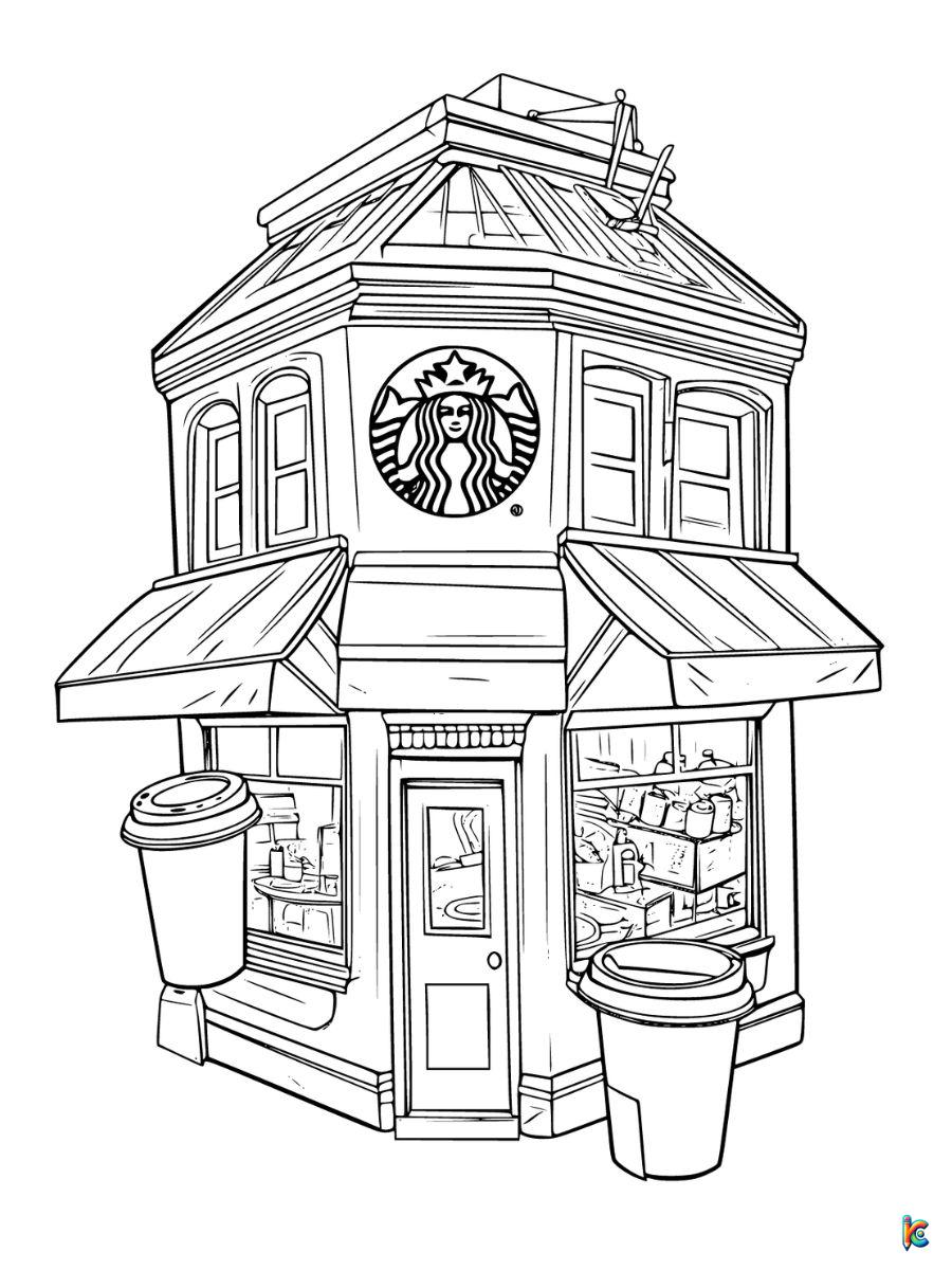 Starbucks coloring pages â