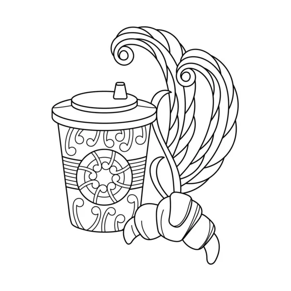 Coloring book for adults and children a glass with a straw delicious milkshakes or smoothies butterfly hearts ornate decorative elements stock vector by axenova