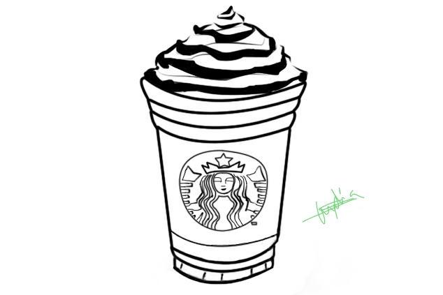 Starbucks outline by lylisima on
