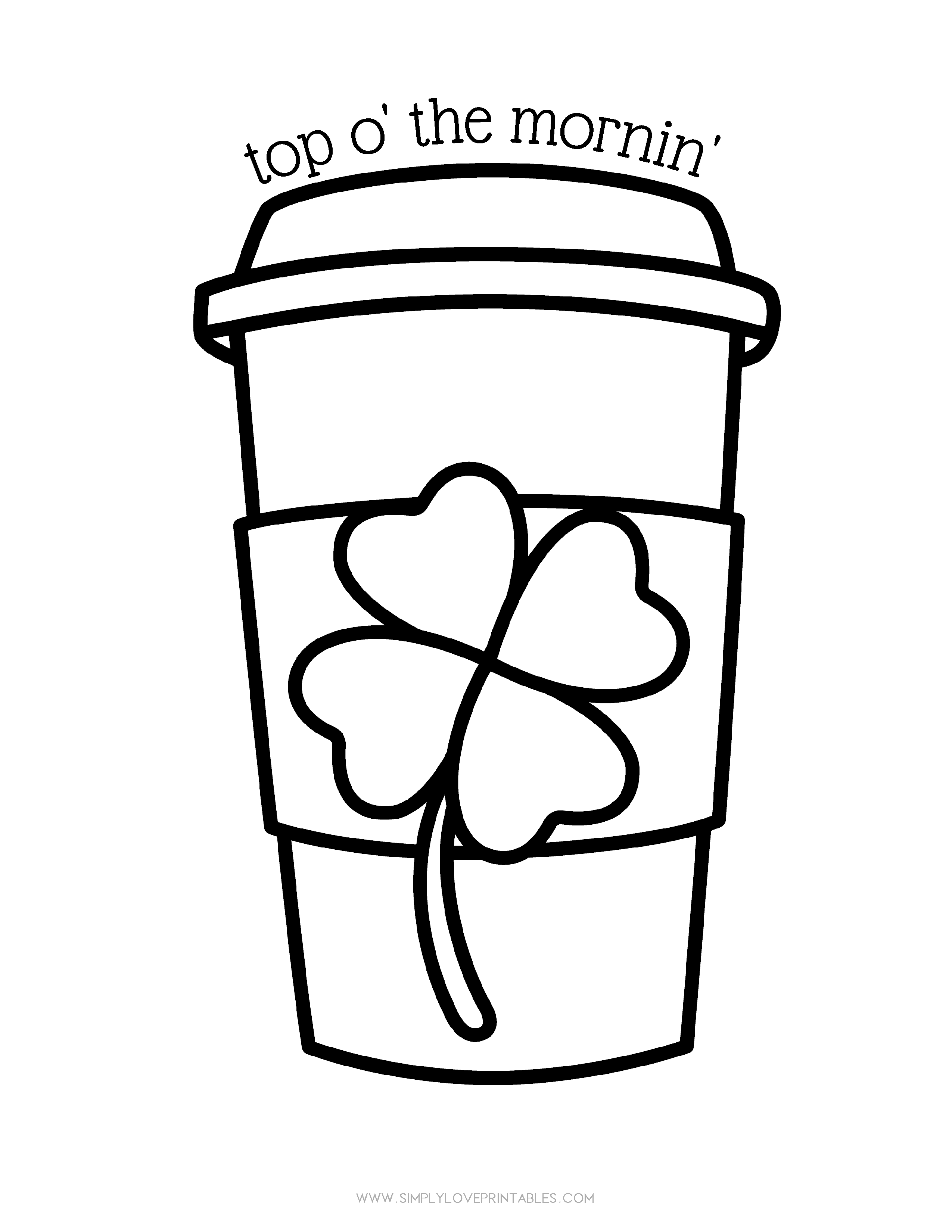 Free st patricks day coloring page printables