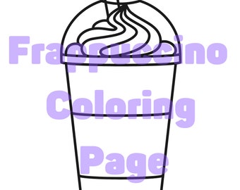 Frappuccino coloring page