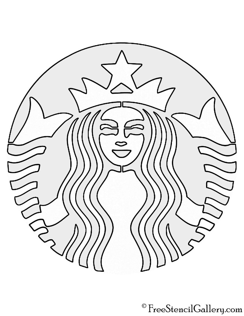Starbucks logo stencil starbucks logo starbucks diy starbucks party
