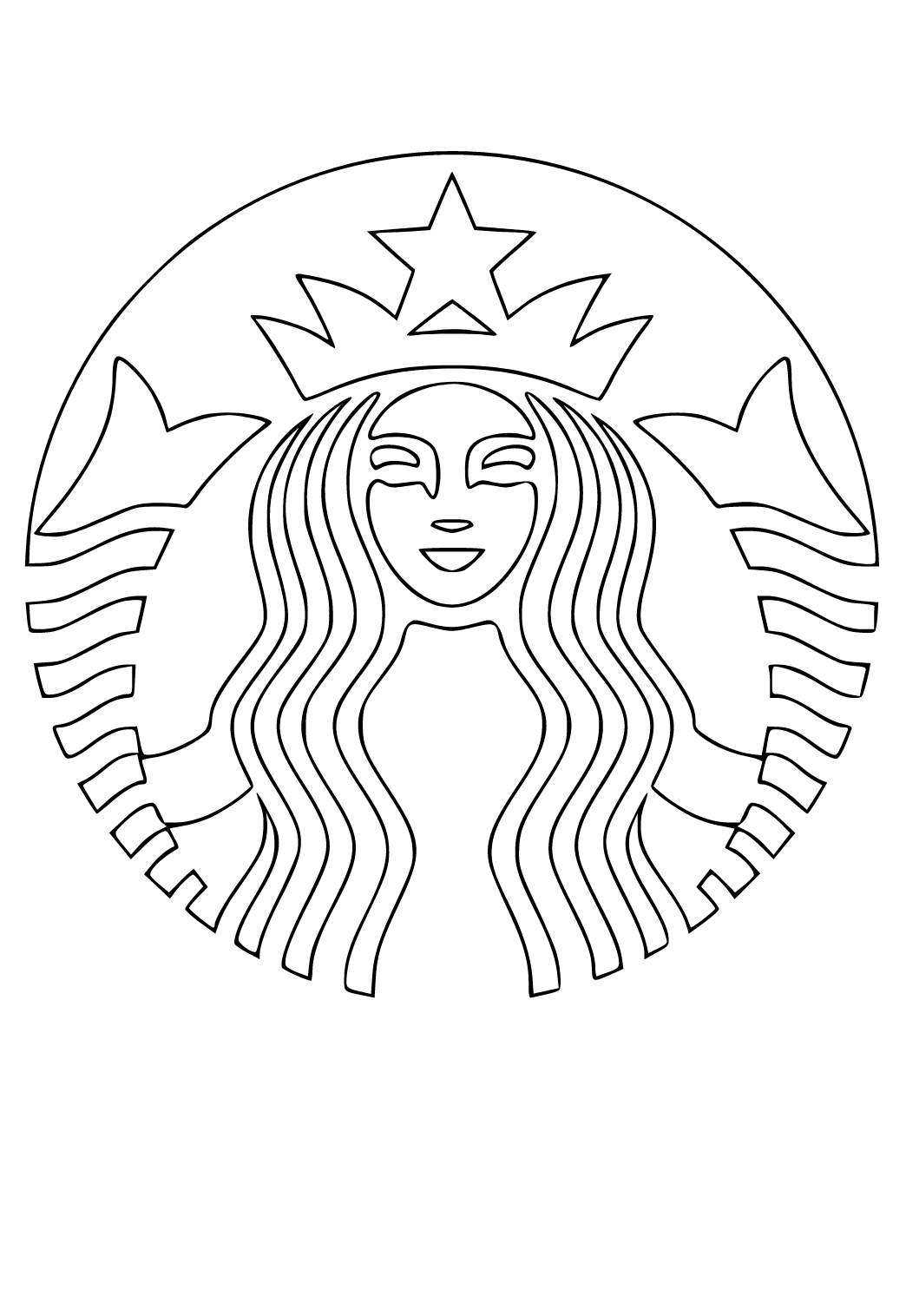 Free printable starbucks logo coloring page sheet and picture for adults and kids girls and boys
