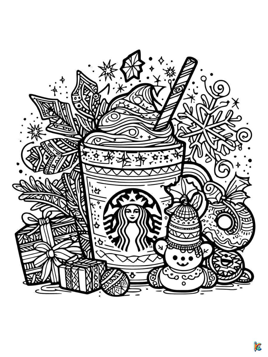 Starbucks coloring pages â