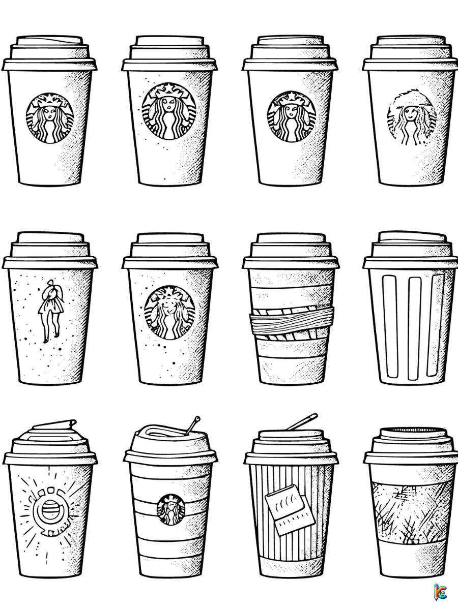 Starbucks coloring pages â
