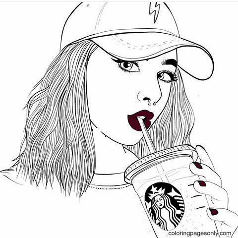 Starbucks coloring pages printable for free download