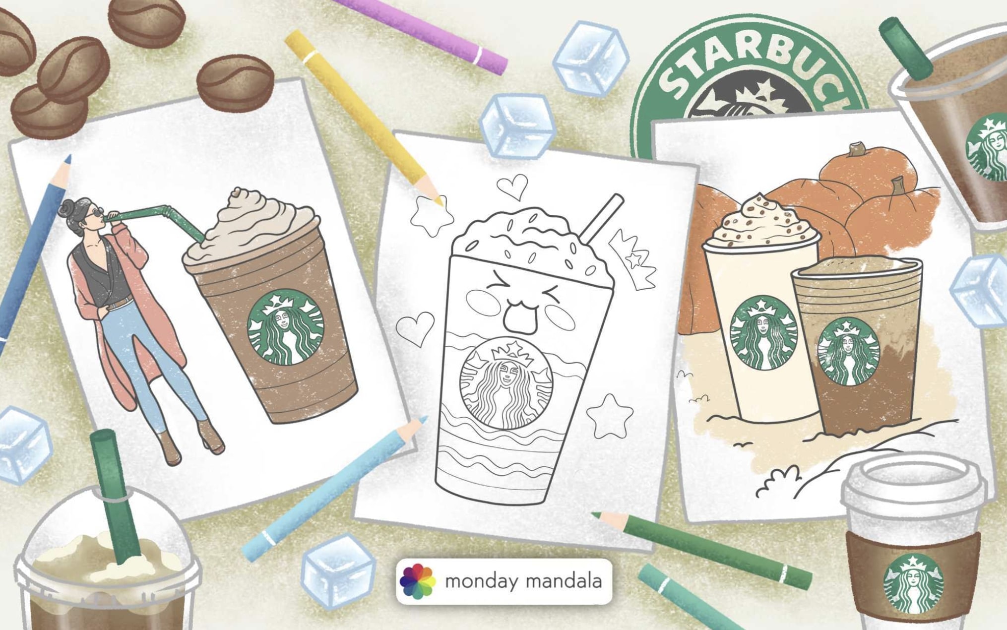 Starbucks coloring pages free pdf printables