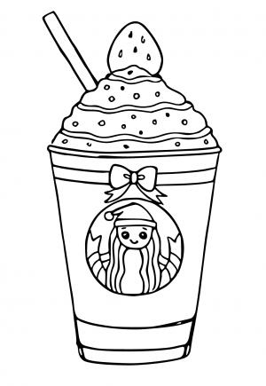 Free printable starbucks coloring pages sheets and pictures for adults and kids girls and boys