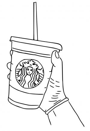 Free printable starbucks coloring pages sheets and pictures for adults and kids girls and boys