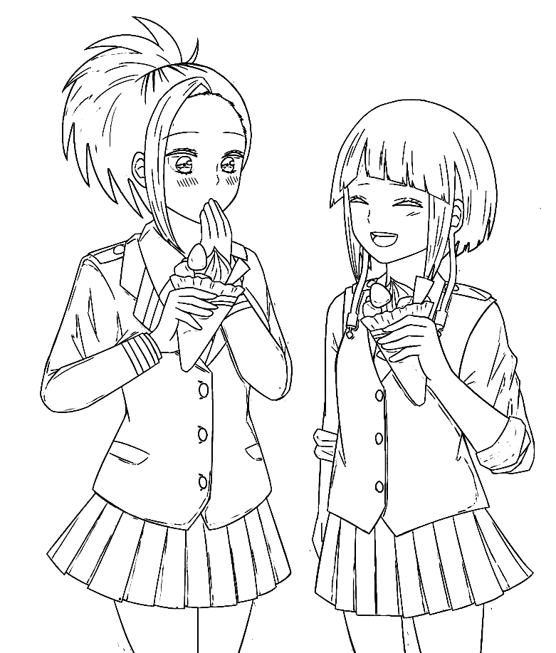 Momo yaoyorozu coloring pages printable for free download