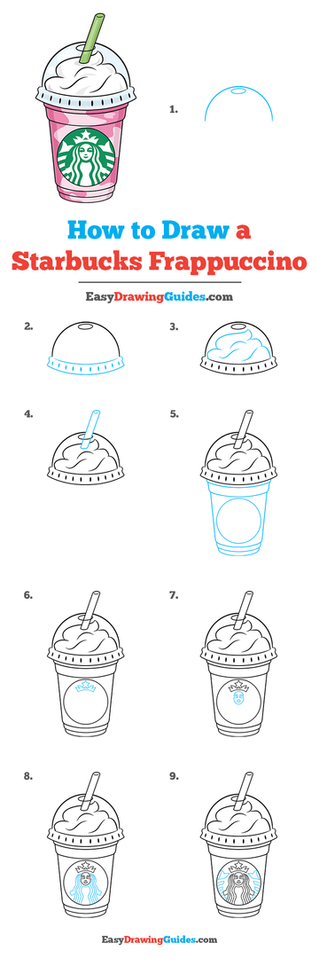 How to draw a starbucks frappuccino