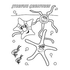 Starfish coloring pages