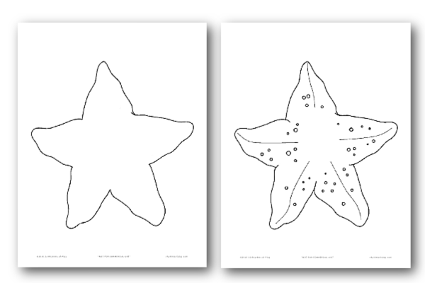 Printable starfish outline template