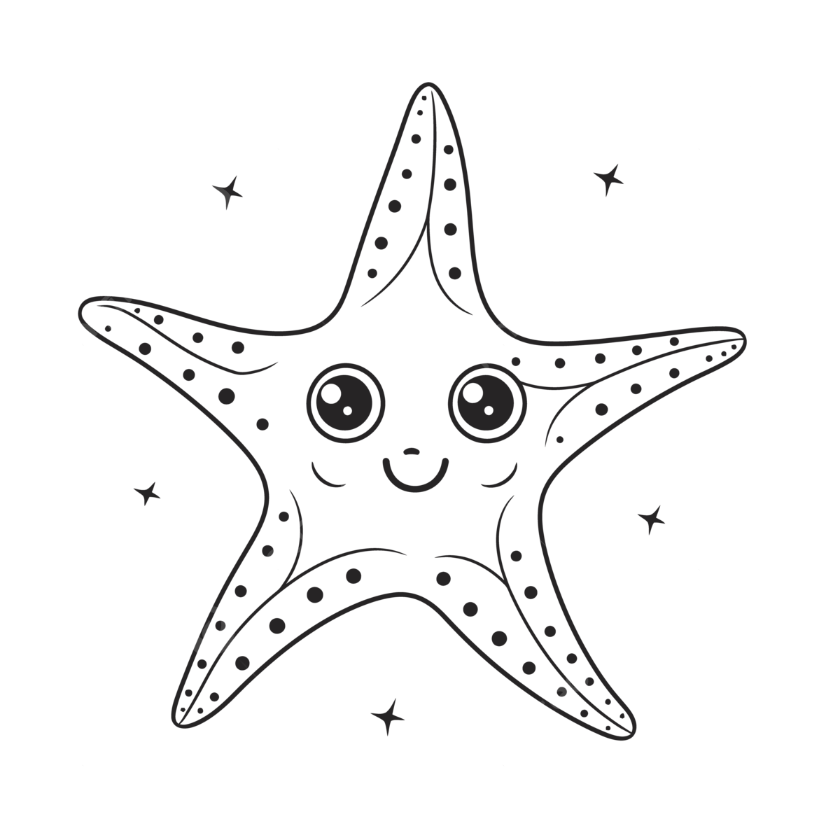 Cute starfish coloring pages by zoosk outline sketch drawing vector fish drawing star drawing wing drawing png and vector with transparent background for free download