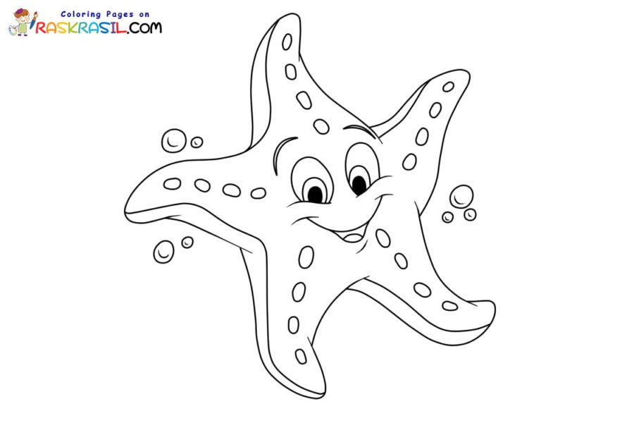 Starfish coloring pages printable for free download