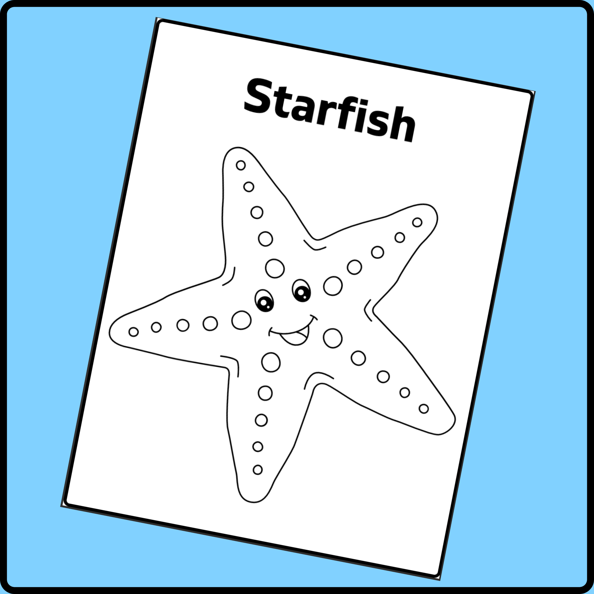 Sea animals coloring page made by teachers