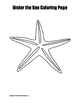 Starfish coloring page trio by lesson machine tpt