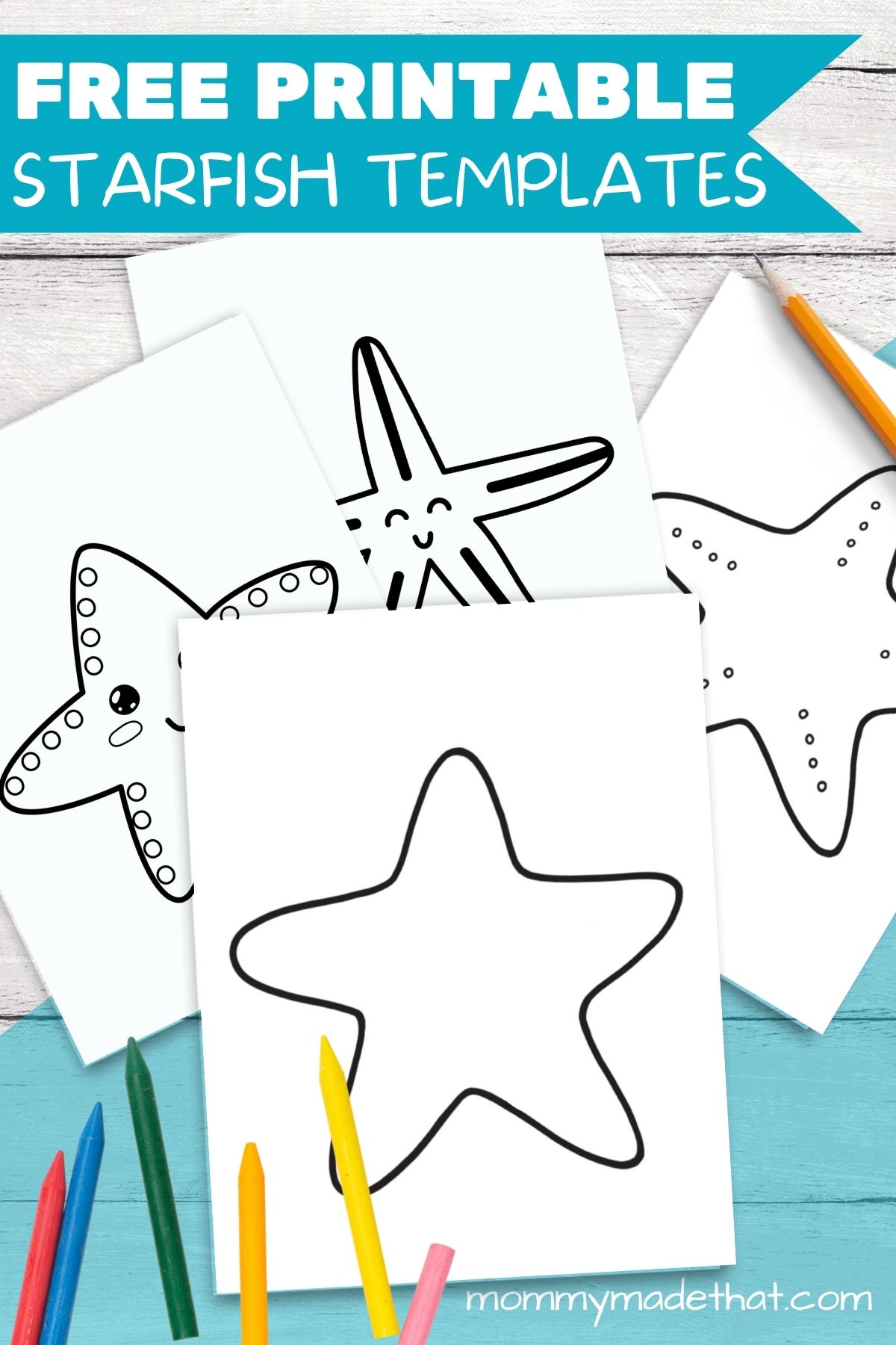 Free printable starfish template outlines for best ocean crafts
