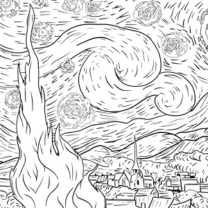 The van gogh coloring book color your own masterpiece publishing storytime books