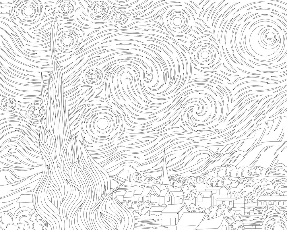 Starry night vincent van premium photo