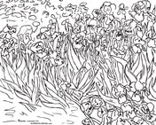 Starry night by vincent van gogh coloring page free printable coloring pages