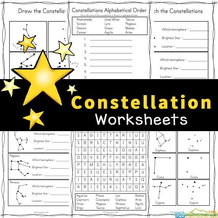 Â free free printable constellation worksheets pdf for kids for kids