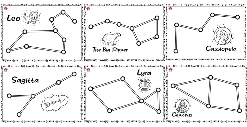 Constellation templates for kids