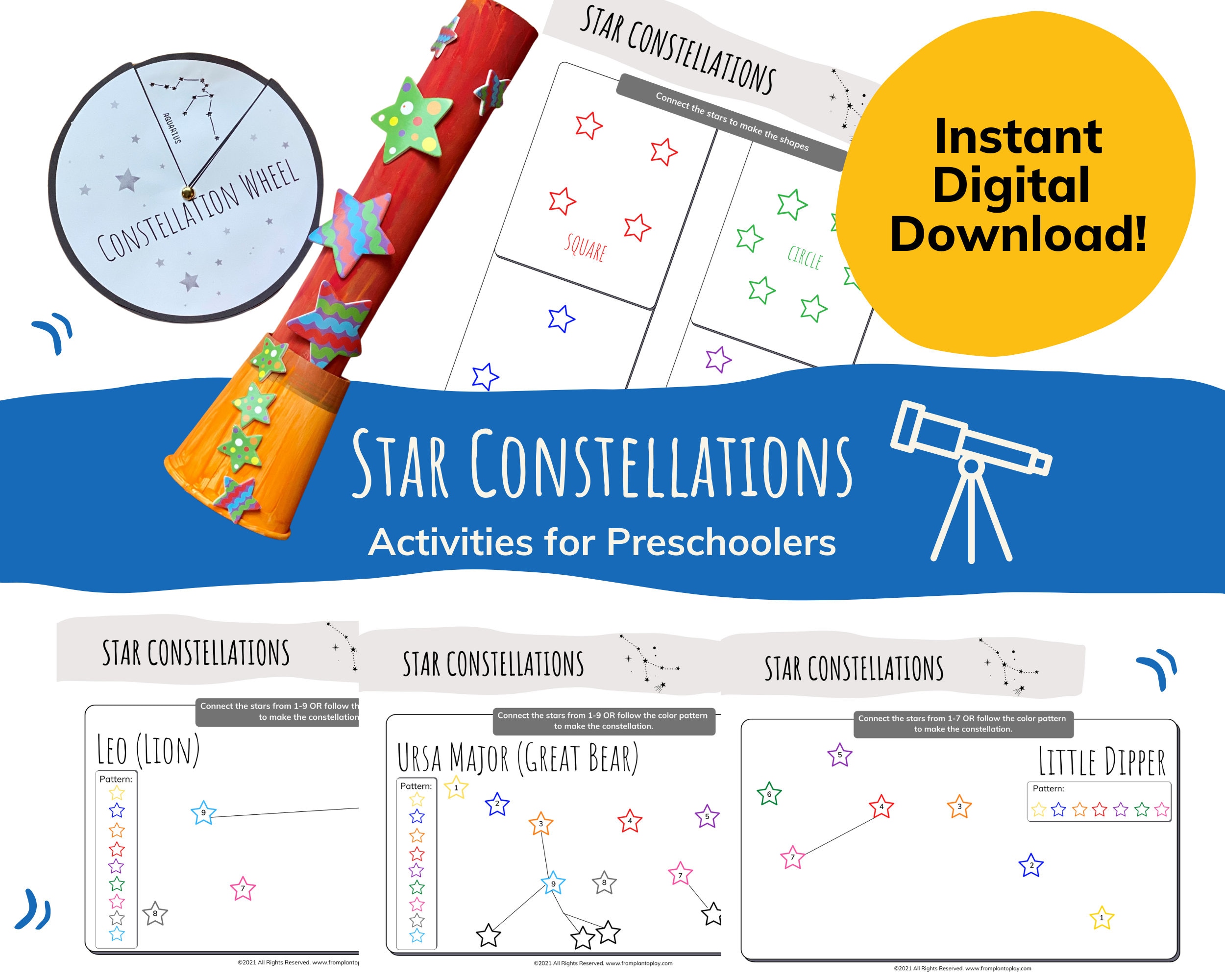 Star constellation activities for kids preschool worksheets printables homeschool pre