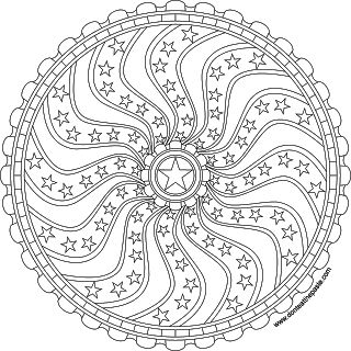 Stars and strip rosette mandala to color star coloring pag mandala coloring pag free coloring pag