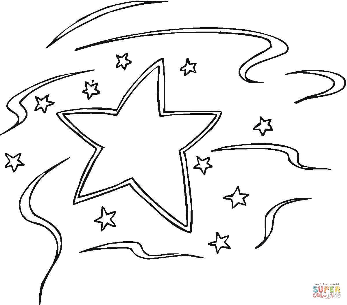 Decoration star coloring page free printable coloring pages