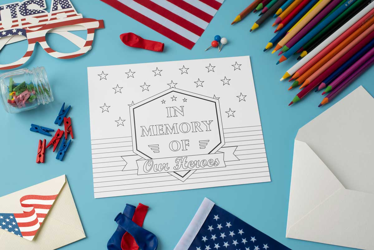 Free memorial day printable loring pages for kids