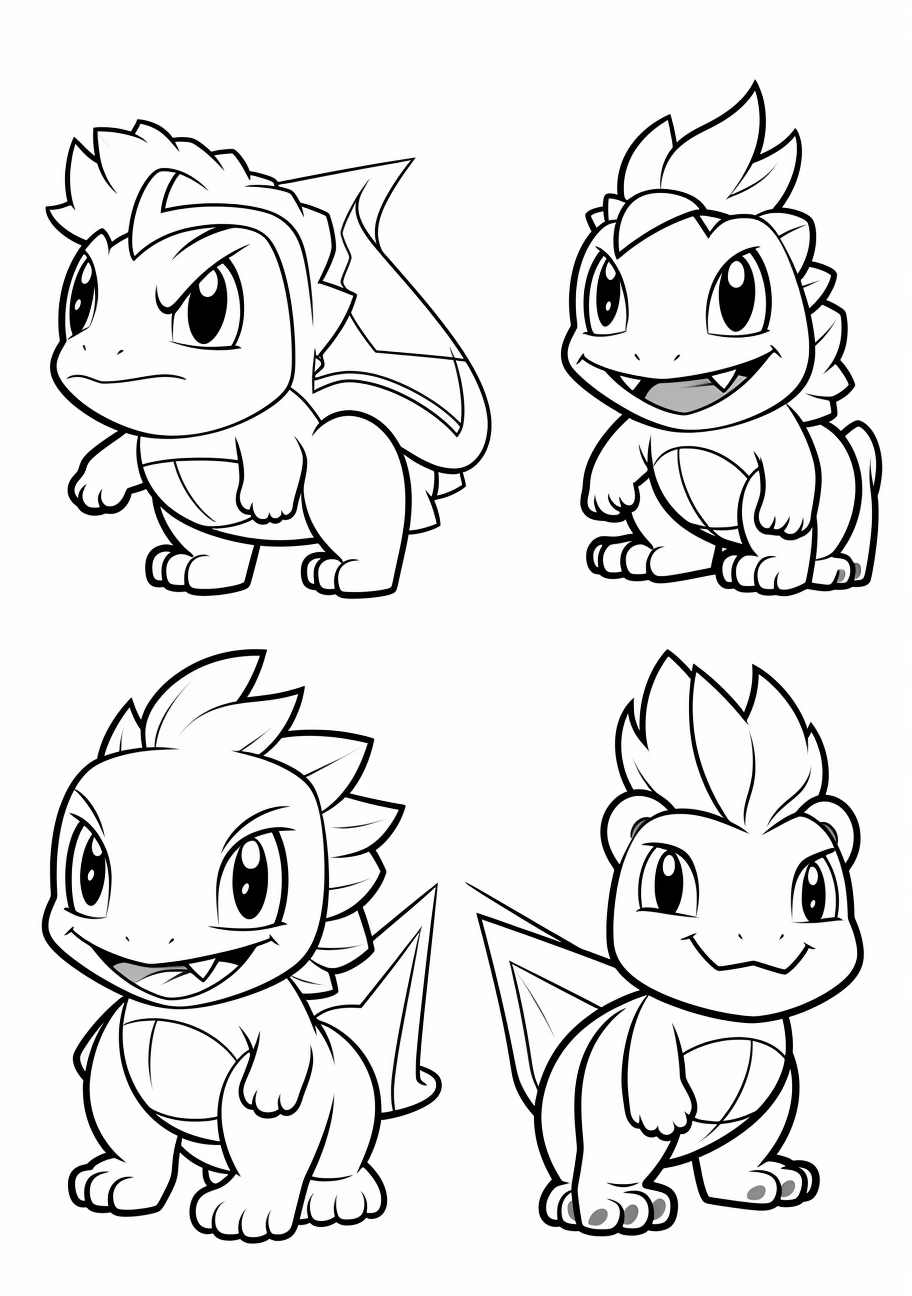 Iconic pokemon coloring s