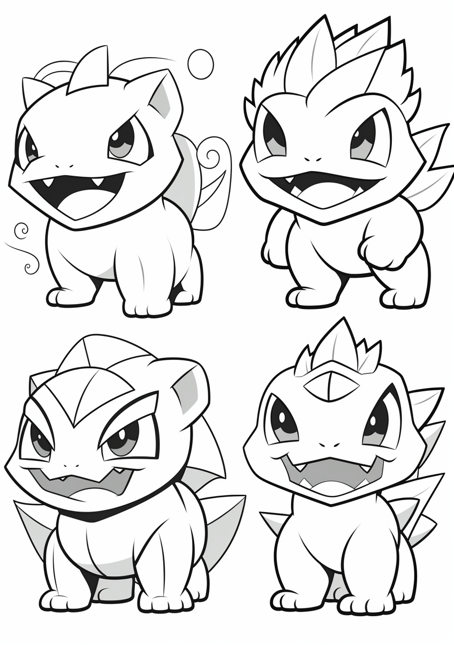 Starter pokemon coloring s