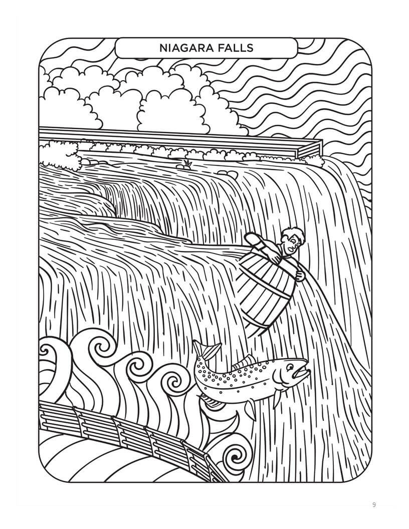 New york bucket list coloring book