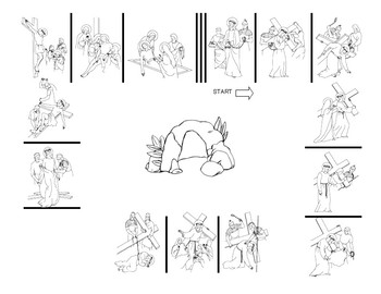 Stations of the cross coloring page by mels magnificent mindbending materials