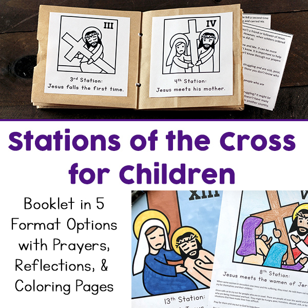 Stations of the cross for kids five booklet bundle
