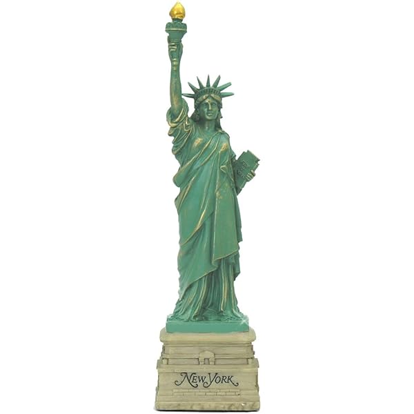 Inch statue of liberty statue green with brown new york base statues disposable napkins home kitchen