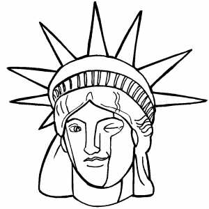 Statue of liberty coloring page
