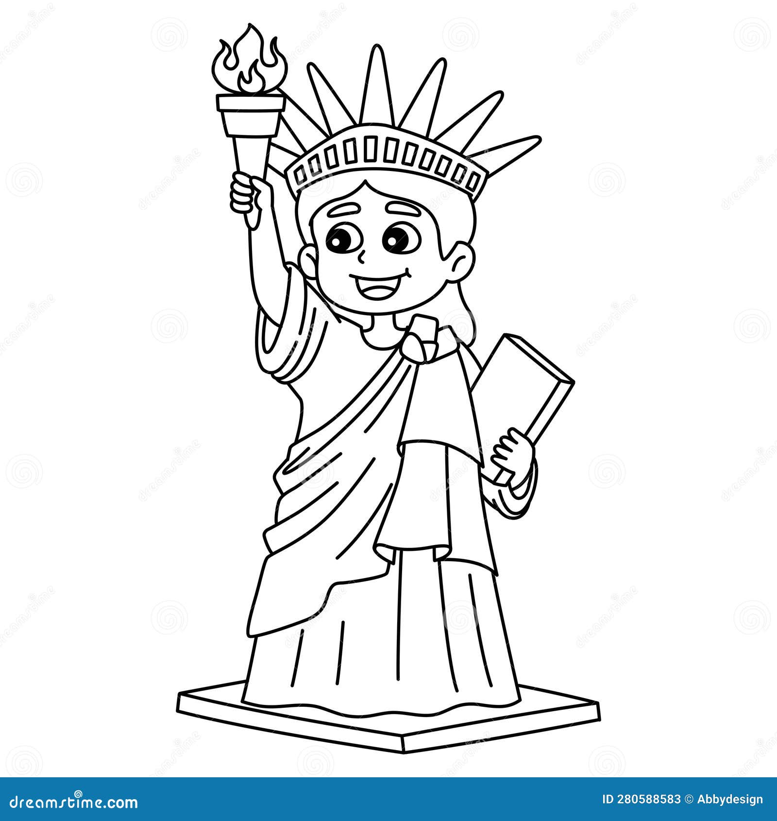 Statue liberty coloring stock illustrations â statue liberty coloring stock illustrations vectors clipart