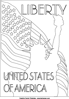 Statue of liberty coloring page usa patriotic colouring
