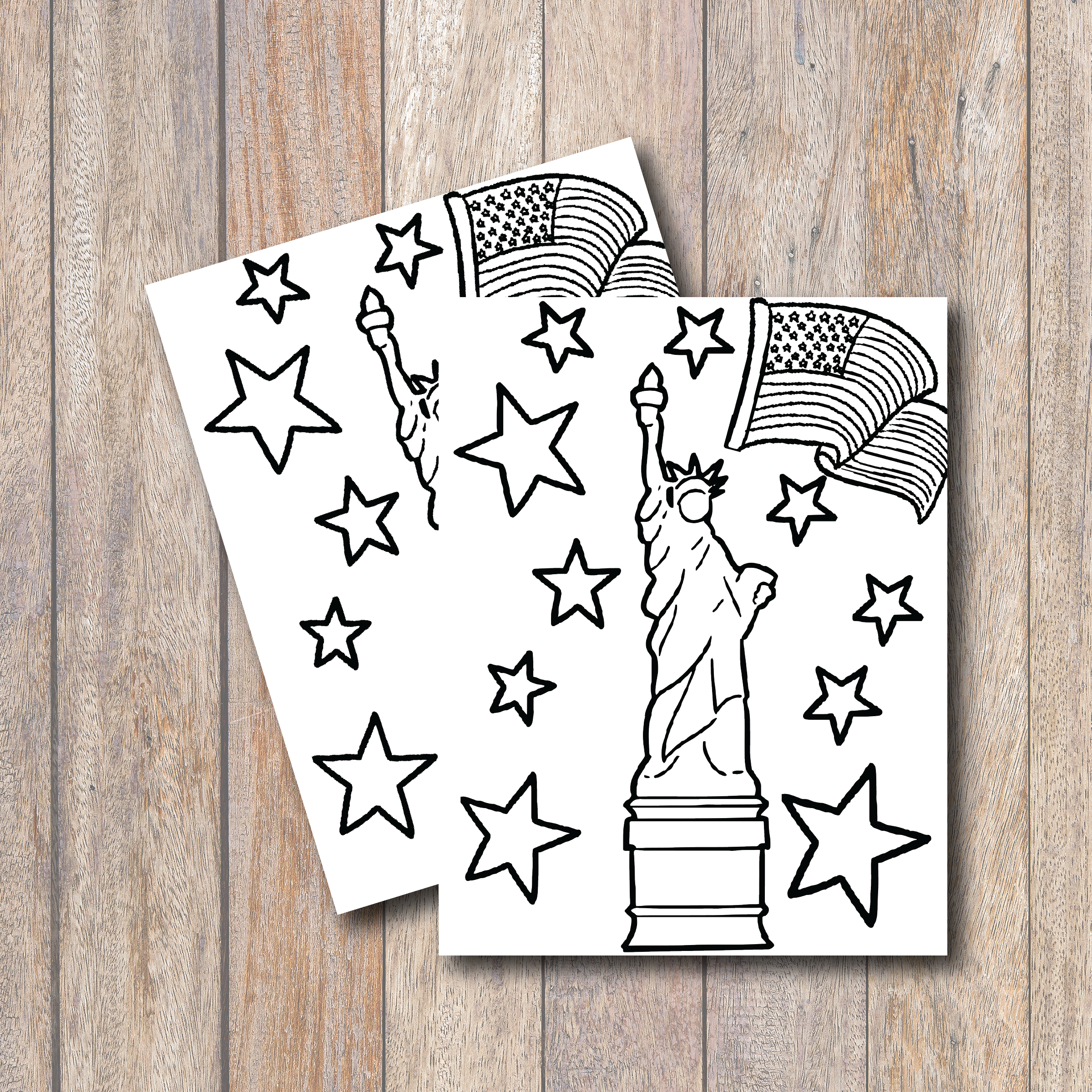 Th of july statue of liberty coloring page