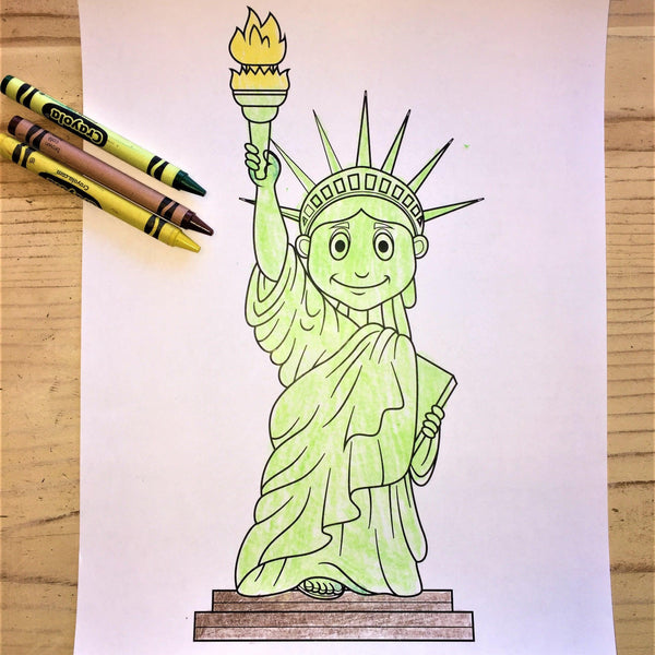 Statue of liberty coloring page