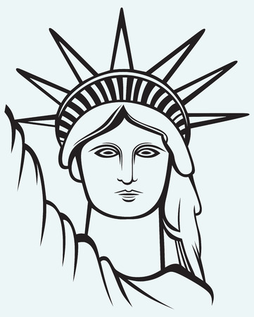 Statue liberty face cliparts stock vector and royalty free statue liberty face illustrations