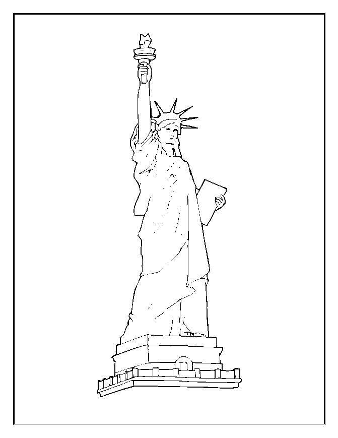 Free printable statue of liberty coloring pages for kids